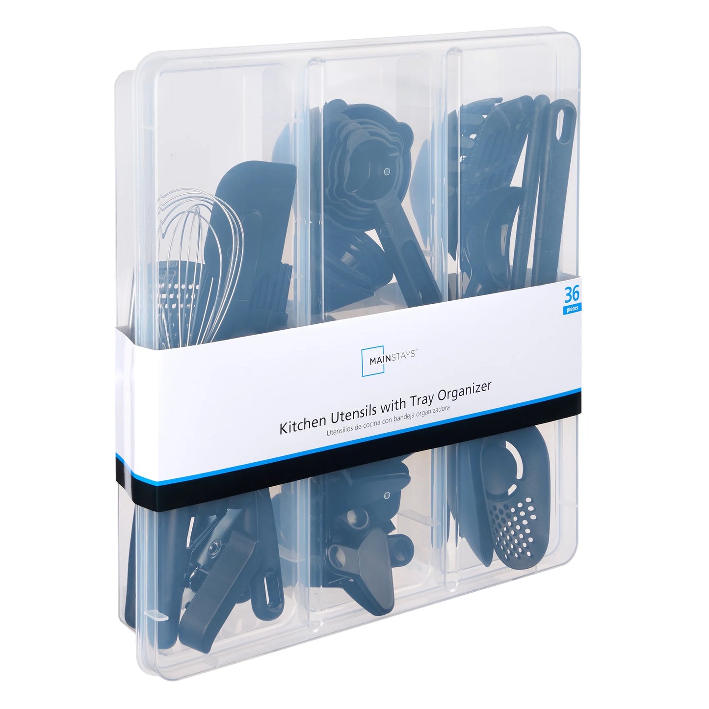 36-Piece Kitchen Gadget Set - Premium Cooking Utensils with Drawer Organizer, Black