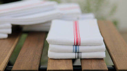 Premium Cotton Kitchen Towels Set - 12 Pack, 16"x28", Highly Absorbent, Restaurant Grade