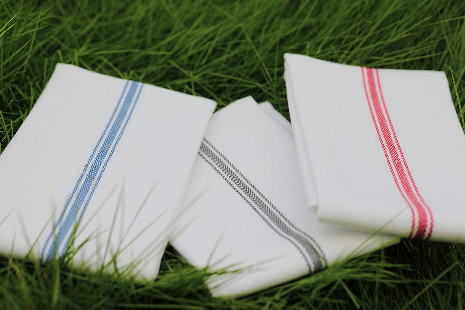 Premium Cotton Kitchen Towels Set - 12 Pack, 16"x28", Highly Absorbent, Restaurant Grade