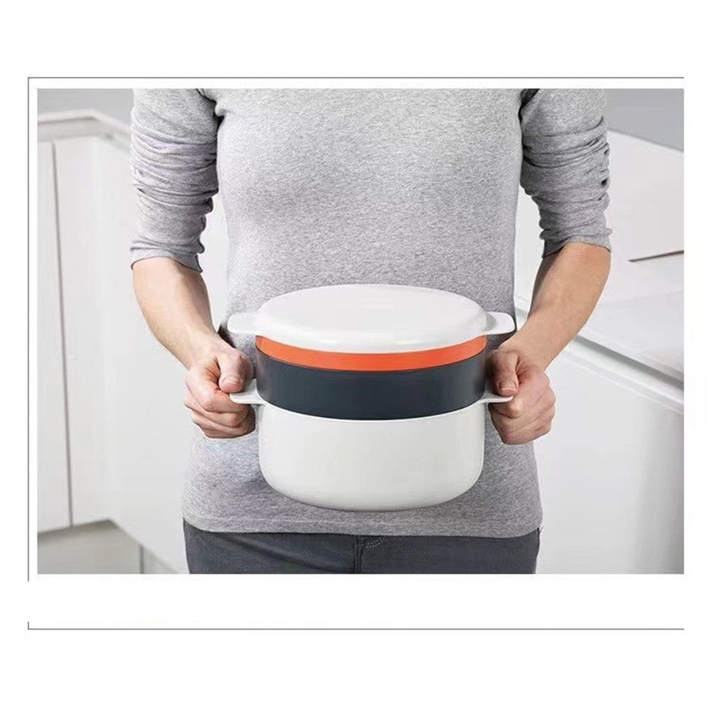 Microwave Steaming Container - BPA-Free Plastic Kitchen Gadget with Lid