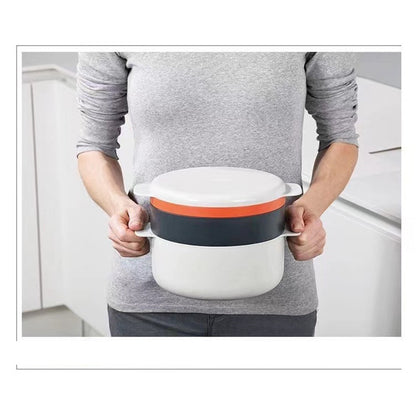 Microwave Steaming Container - BPA-Free Plastic Kitchen Gadget with Lid